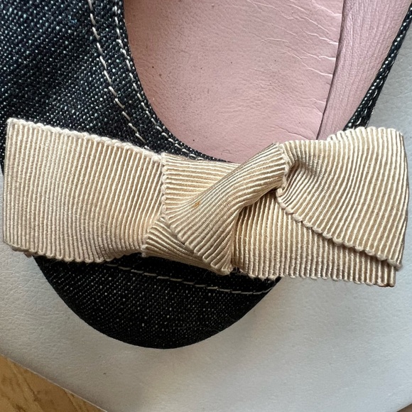 Jean Prada flat shoes with ribbon bow - size 8 1/2 - Picture 6 of 9